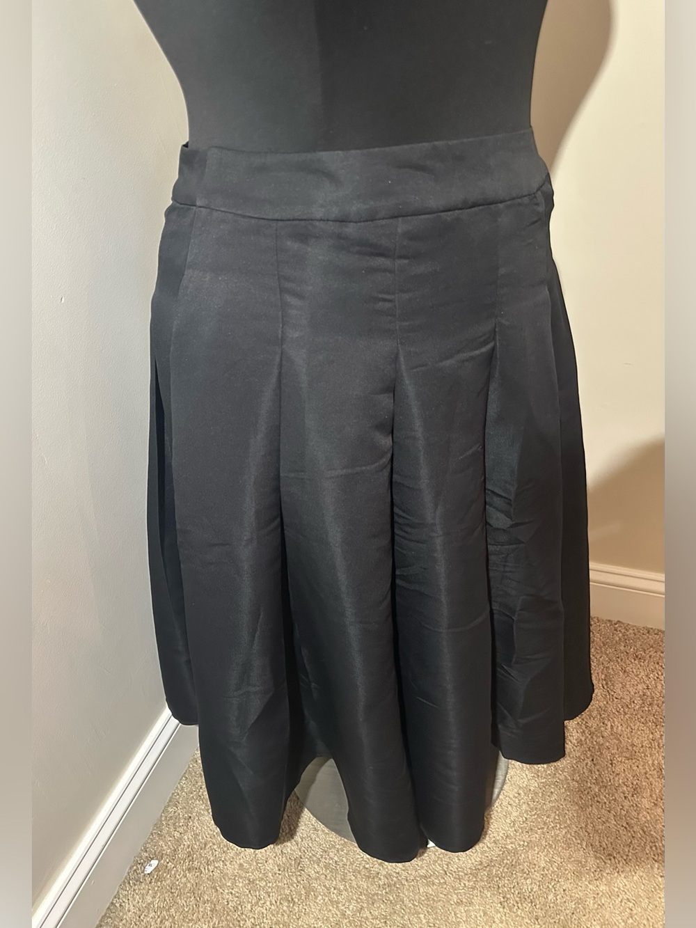 NWT Belle isle black pleated midi Skirt 14